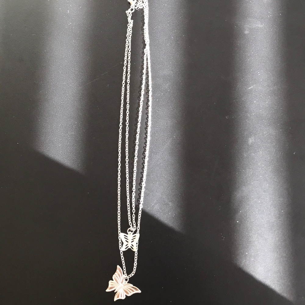 Sliver Butterfly Necklace